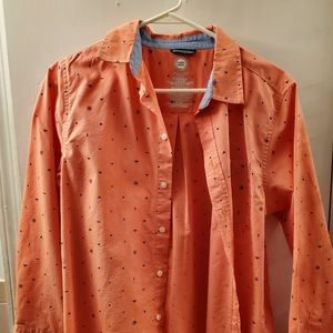 Boys button down dress shirt peach x-large